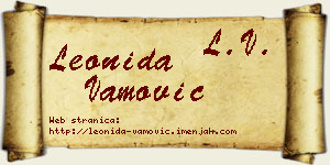Leonida Vamović vizit kartica